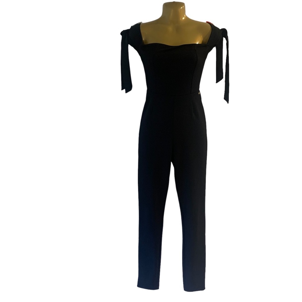 Guess Black Off-Shoulder Jumpsuit